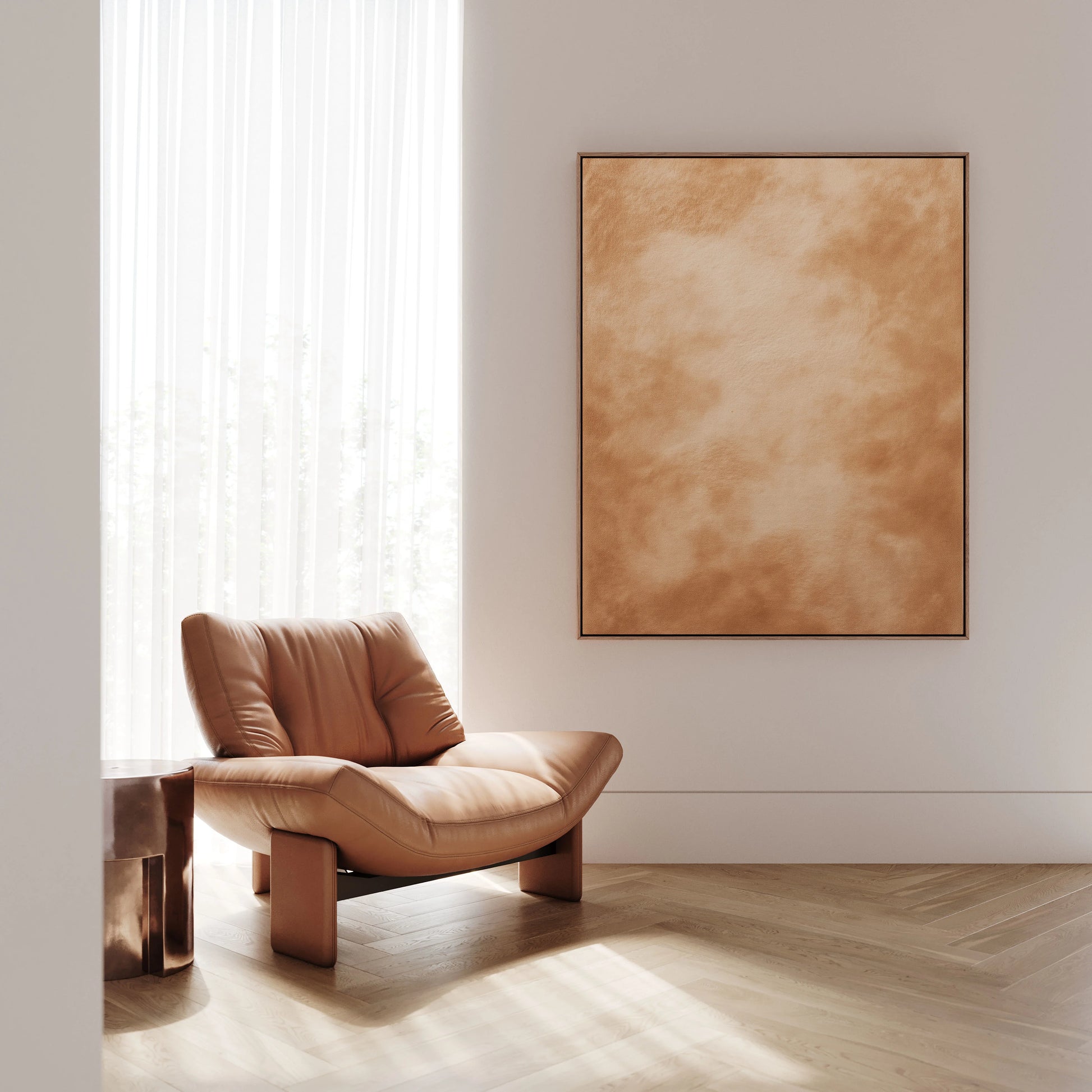 Toile encadrée – Touche de sable