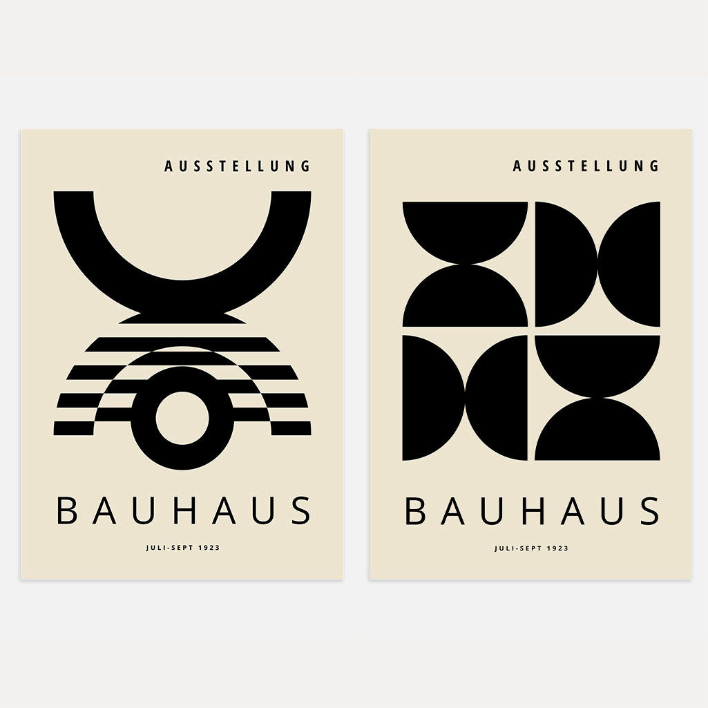 Bauhaus Formes noires – Lot de 2 affiches