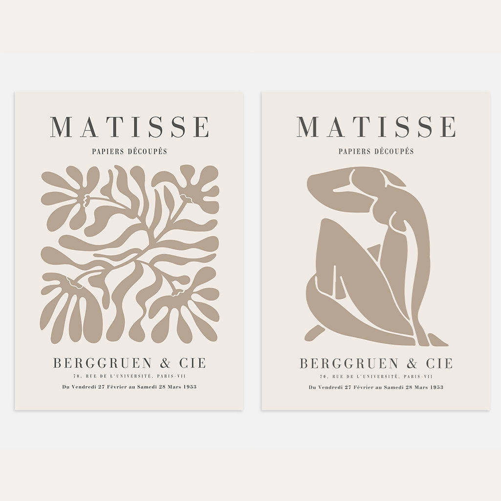 Matisse Beige Cut-Outs Poster Set of 2