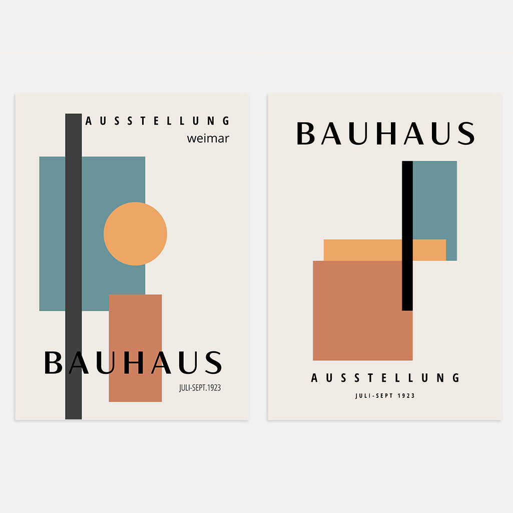 Bauhaus Color Forms Set of 2 Posters
