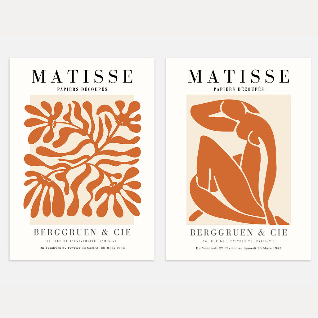 Matisse Warm Organic Poster Set of 2