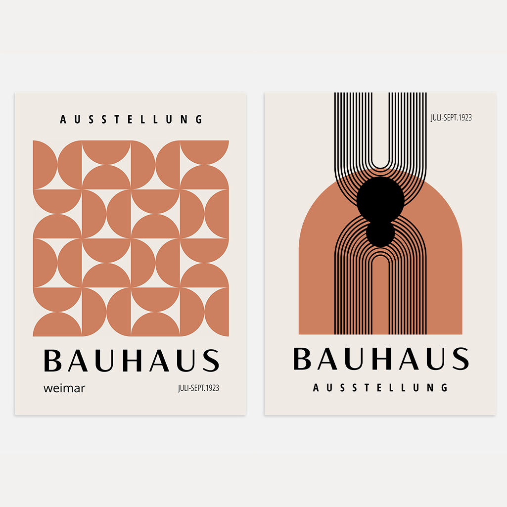 Duo Géométrique Bauhaus – Lot de 2 affiches