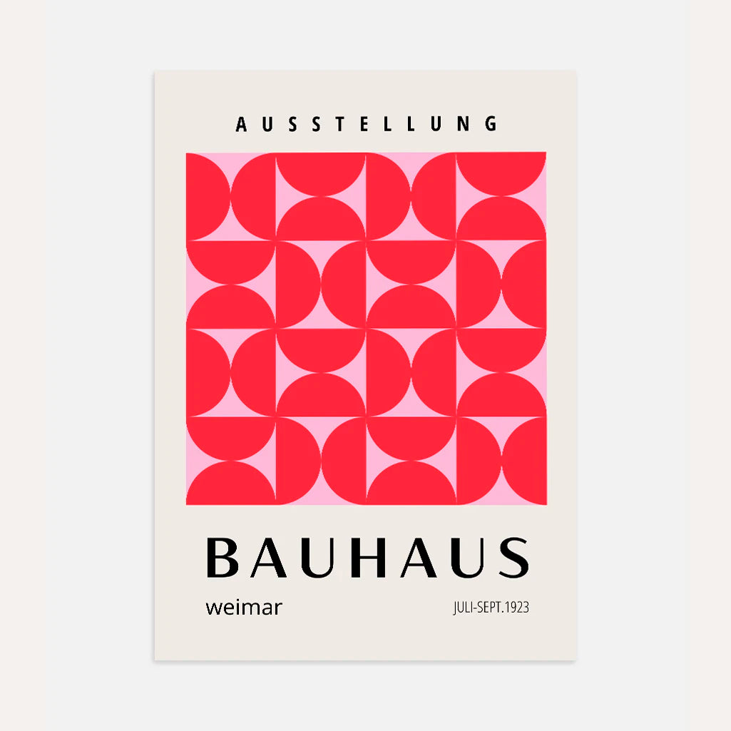 Bauhaus Rouge Rose Affiche