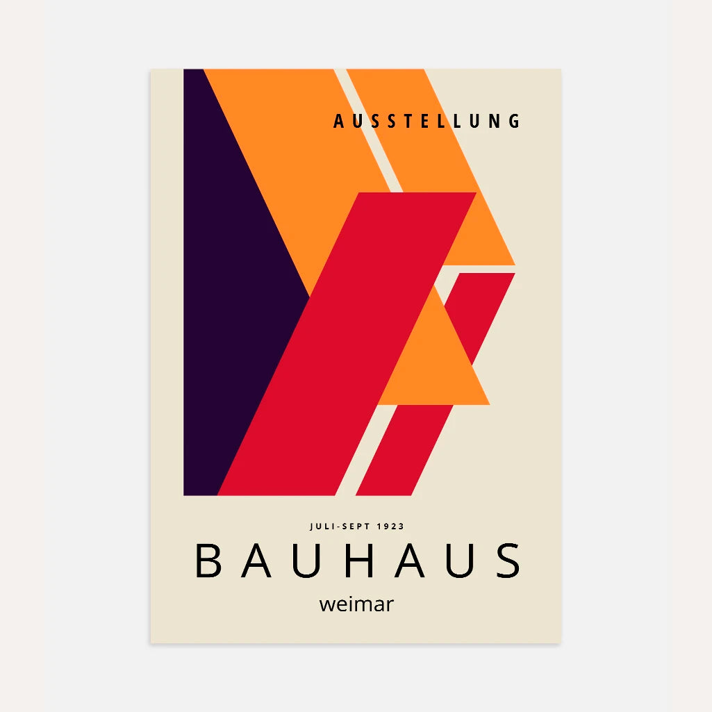 Bauhaus Rouge Mouvement Affiche