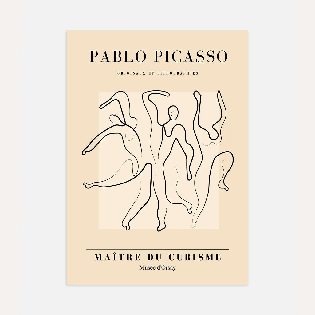 Picasso-Inspired Dance of Forms Poster