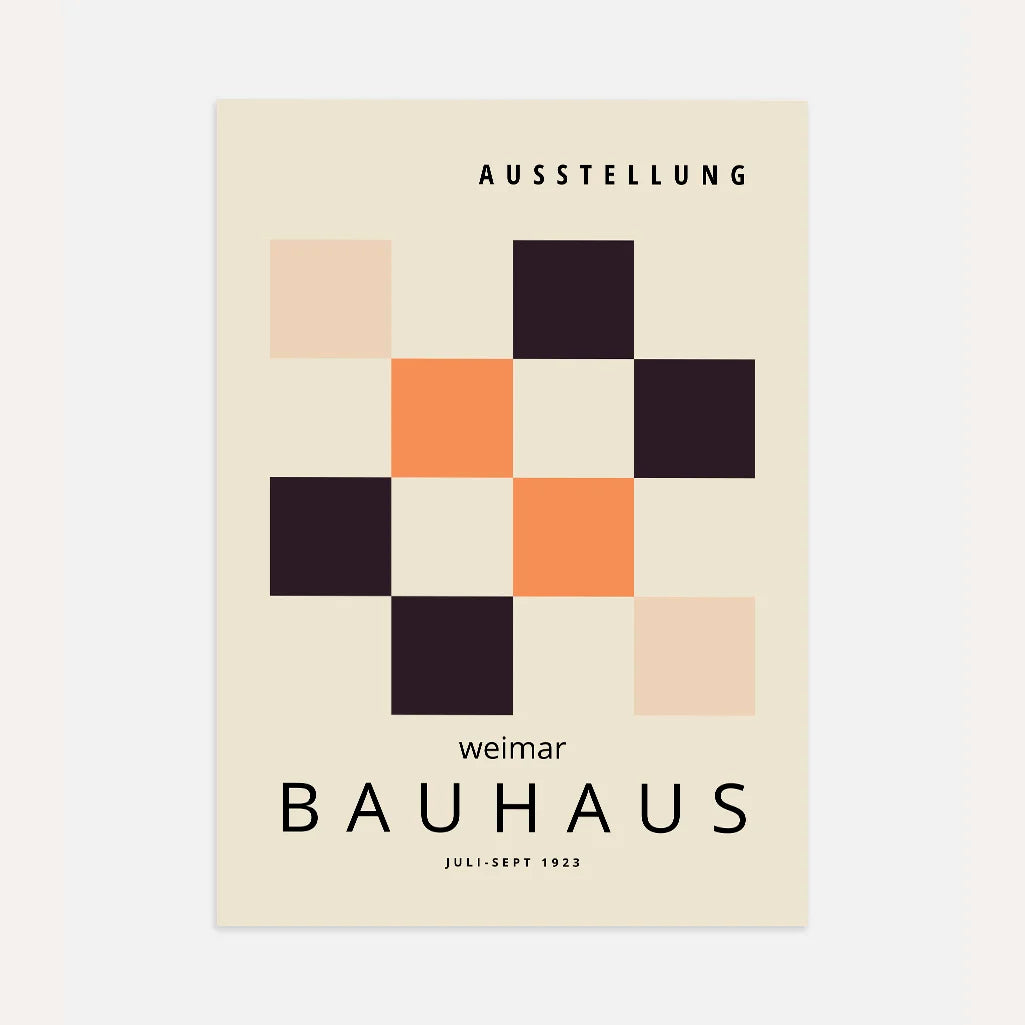 Bauhaus Carrés Grille Affiche