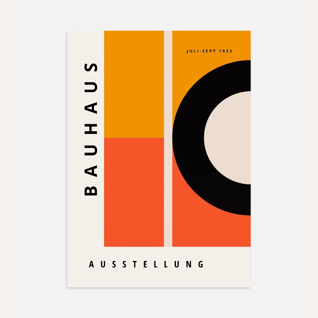 Bauhaus Orange Contraste Affiche