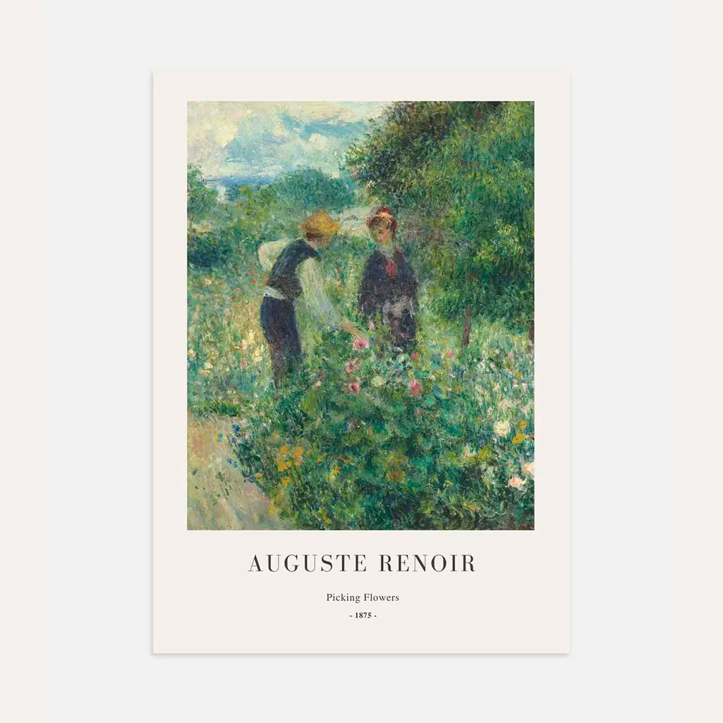 Auguste Renoir Picking Flowers Poster