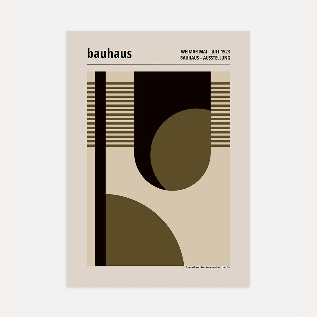 Bauhaus Rythme Géométrique Affiche