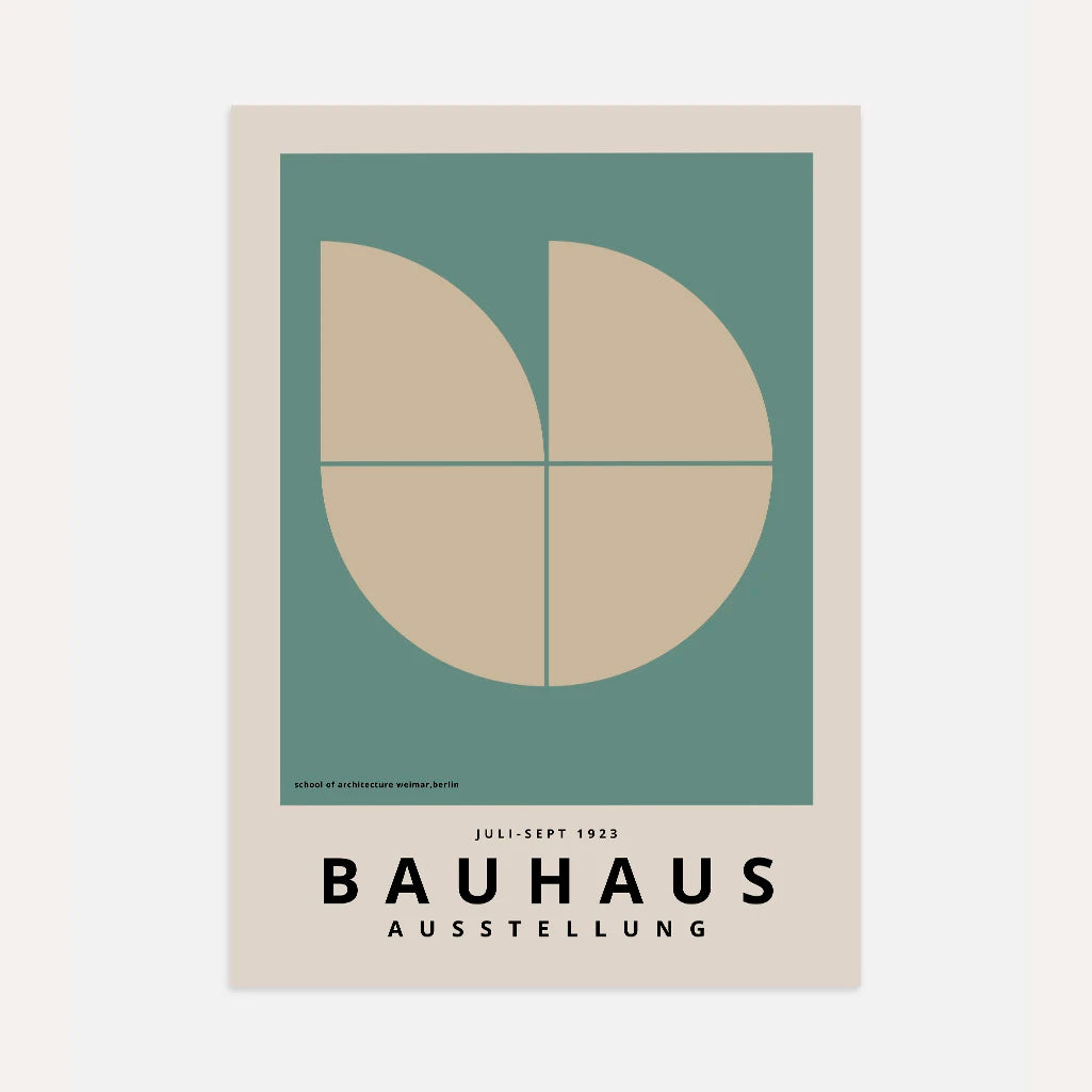 Affiche Bauhaus Vert Clair