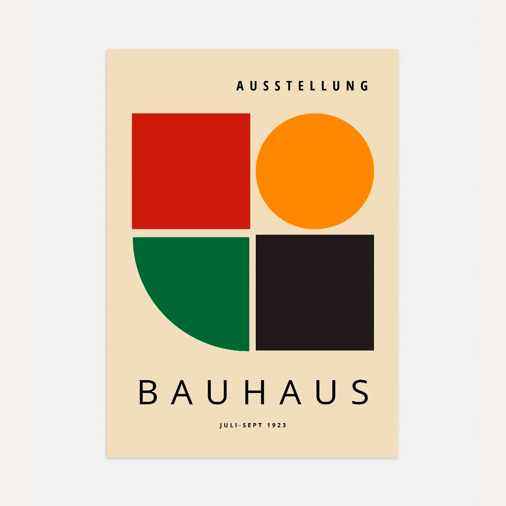 Bauhaus Vert Équilibre Affiche