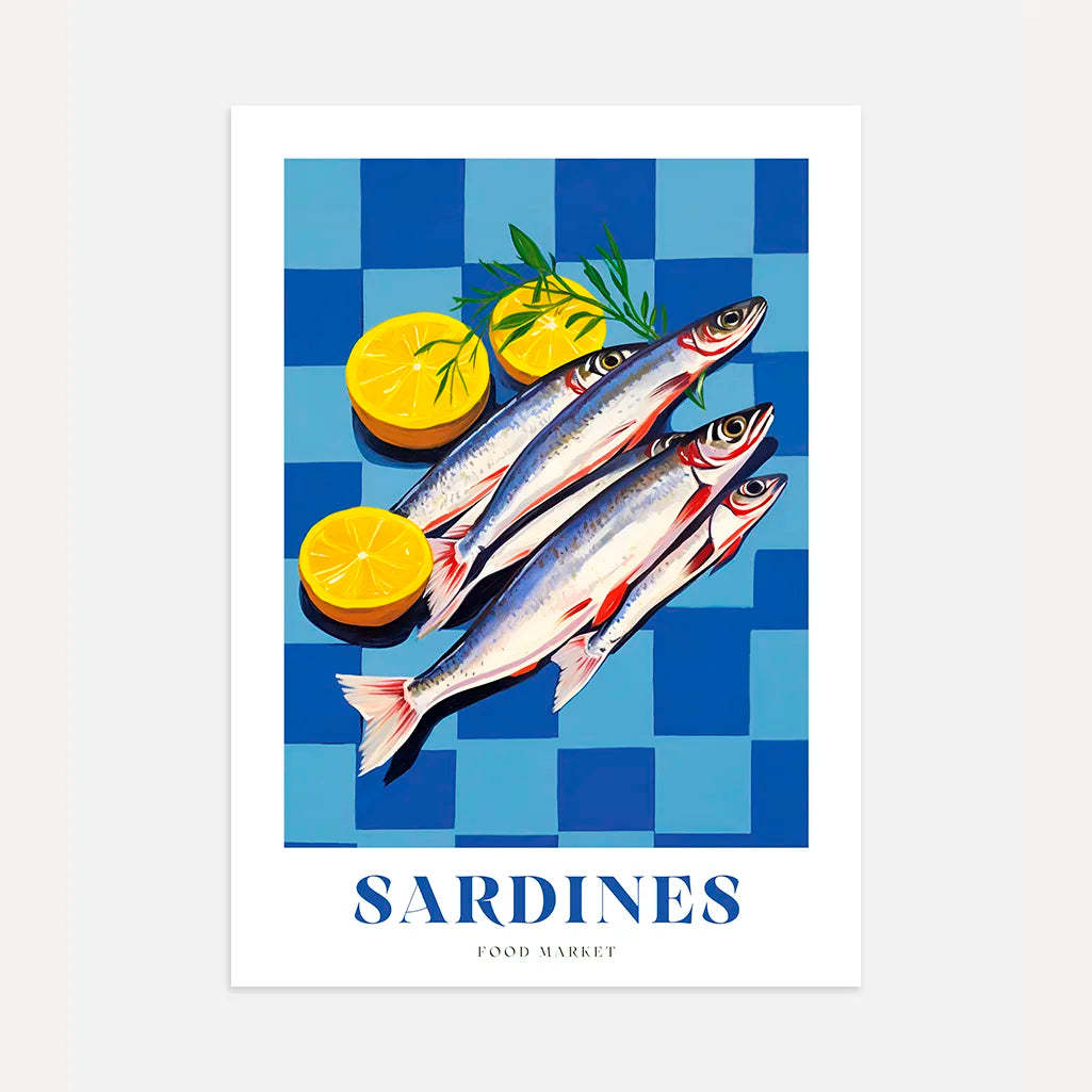 Sardines Food Art Poster