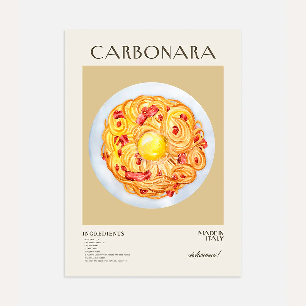 Carbonara Pasta Poster