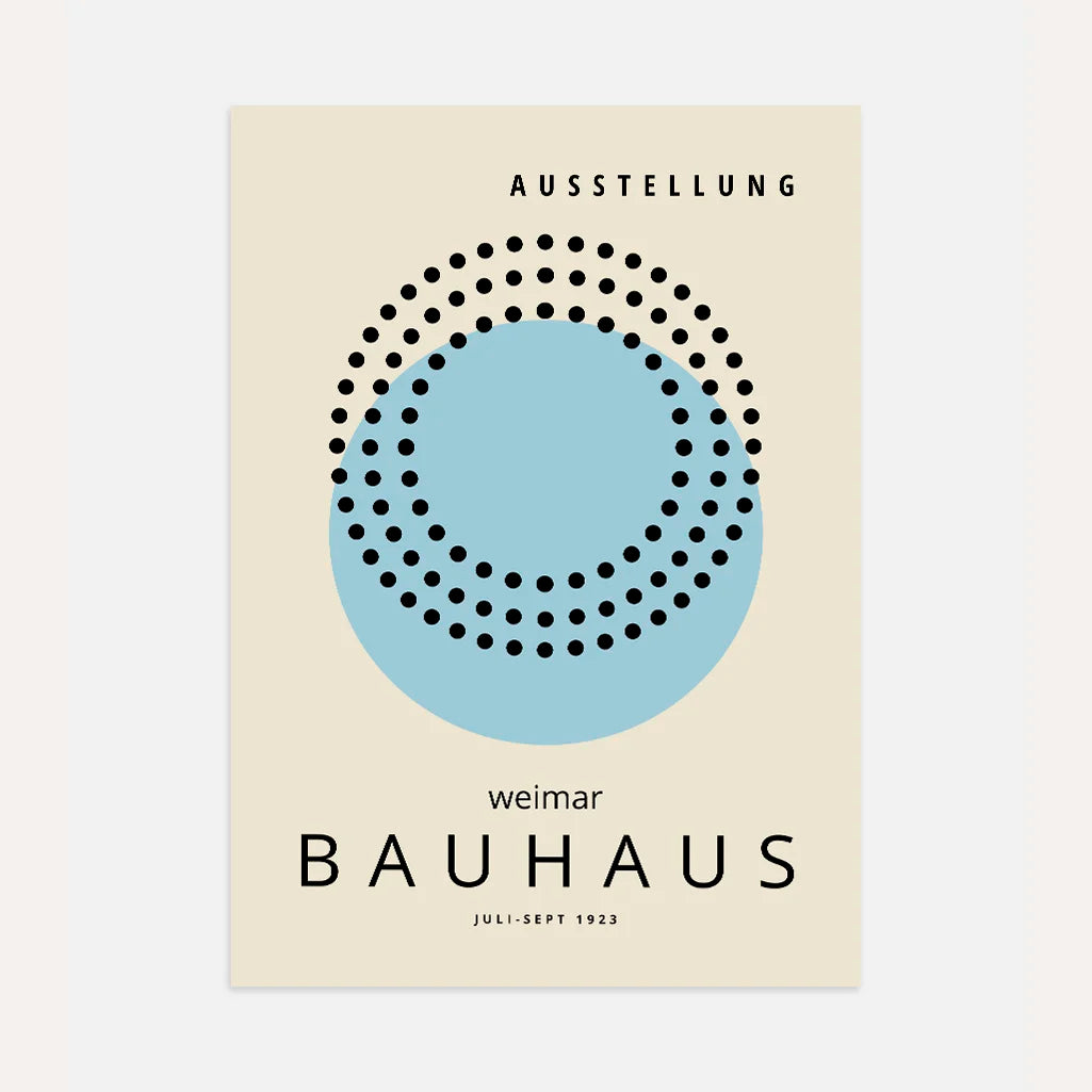 Bauhaus Bleu Léger Affiche