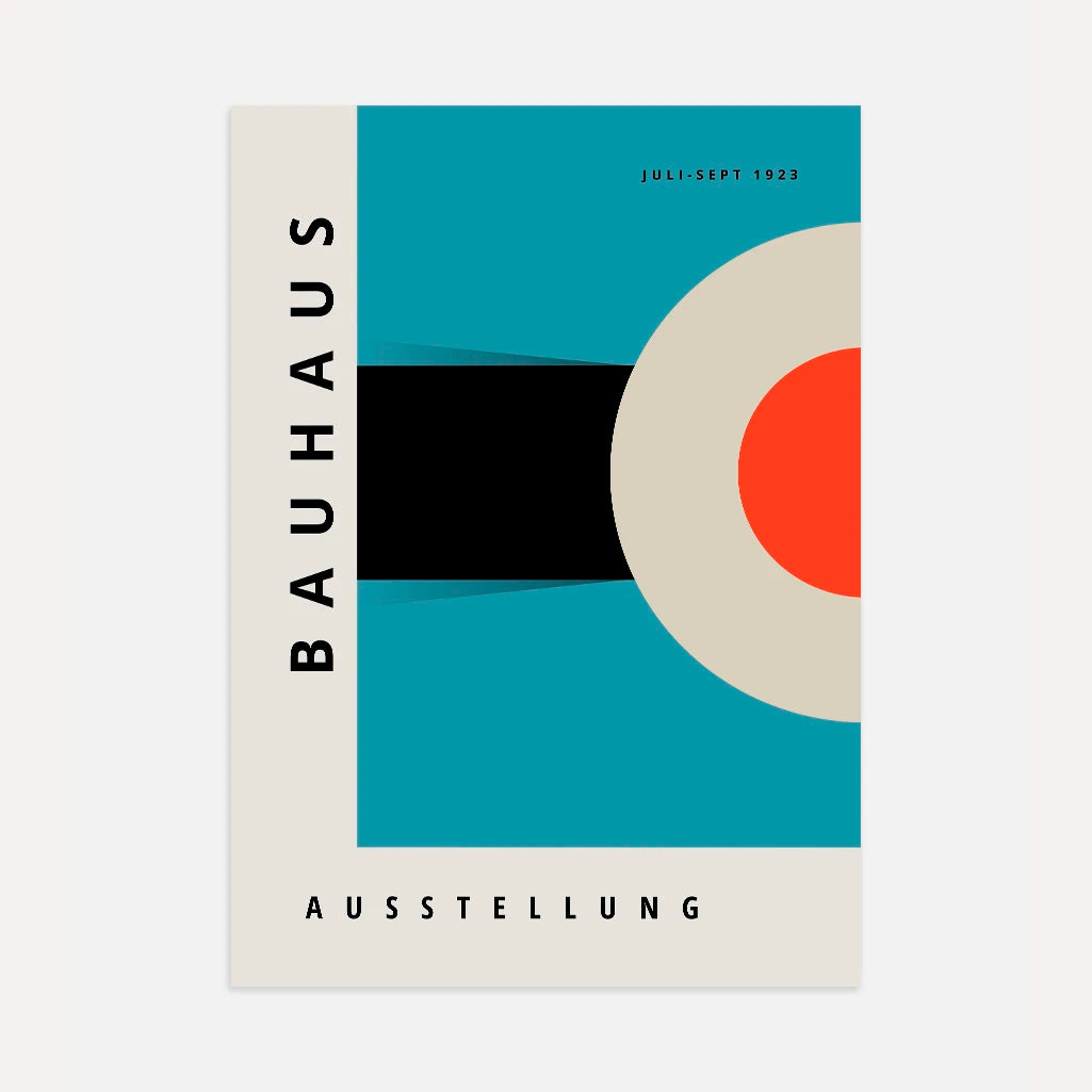 Affiche Bauhaus Bleu Ciel