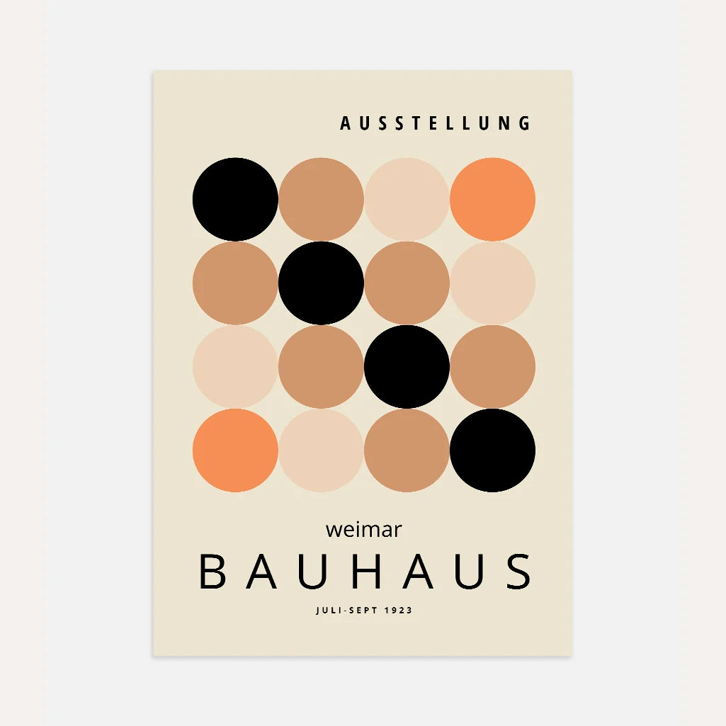 Bauhaus Beige Équilibre Affiche