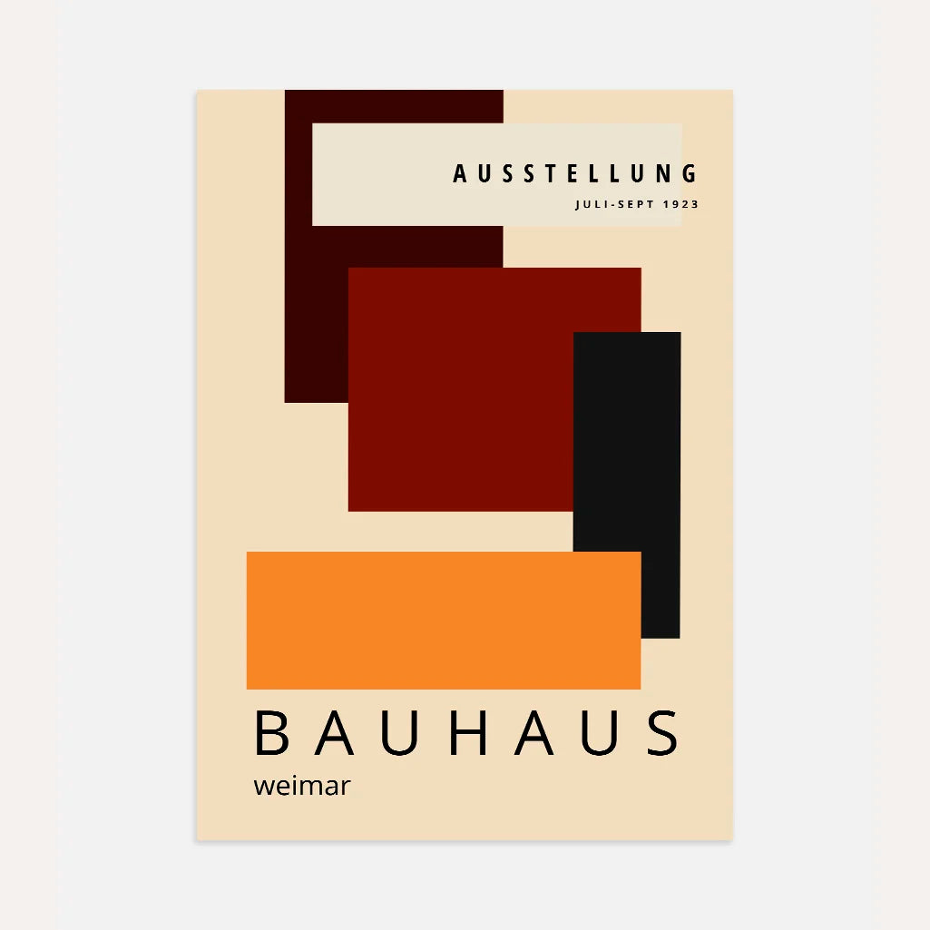 Bauhaus Orange Profondeur Affiche