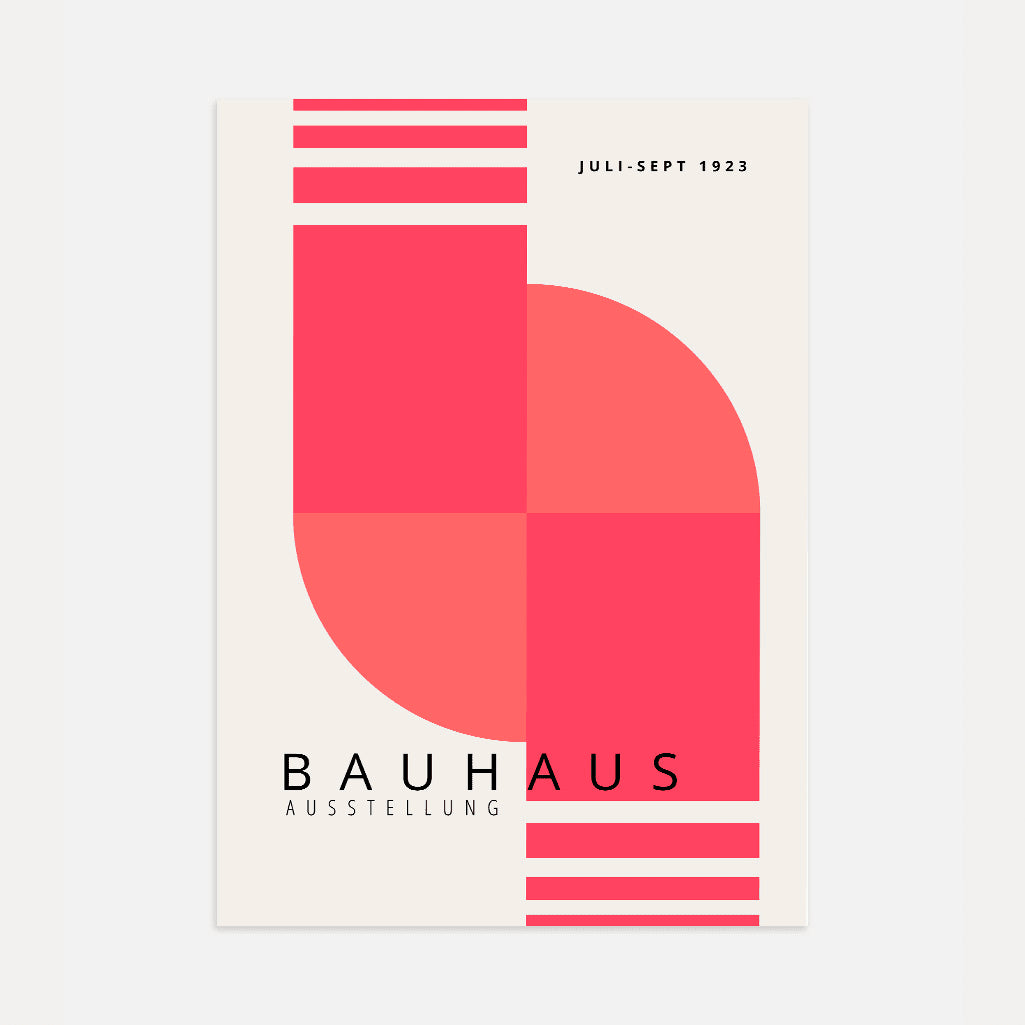 Bauhaus Rythme Rose Affiche