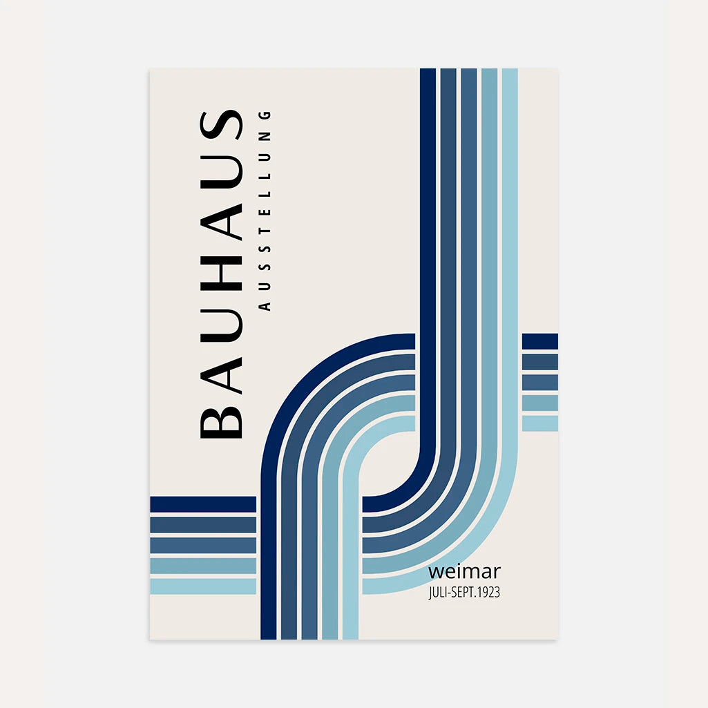 Bauhaus Dégradé Bleu Affiche