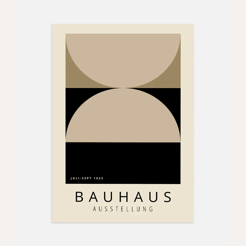 Bauhaus Beige Équilibre Affiche