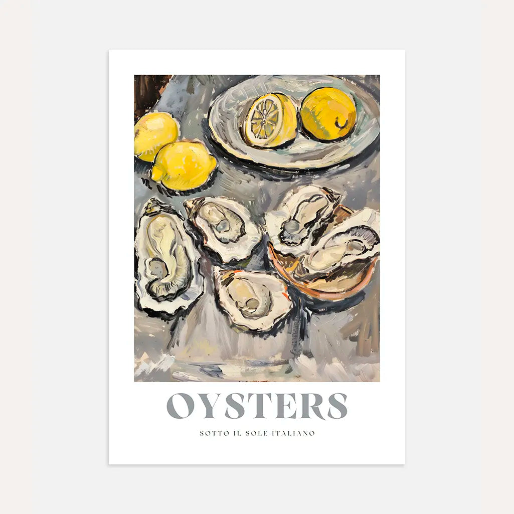 Affiche Huîtres-Citrons Classique
