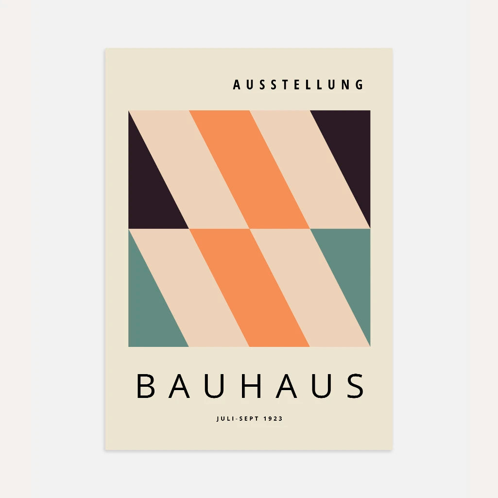 Bauhaus Rayures Diagonales Affiche