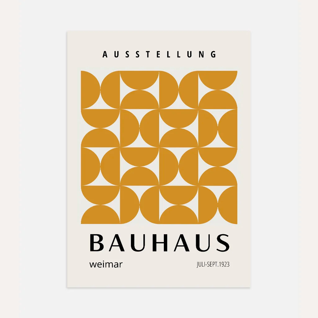 Bauhaus Doré Sérénité Affiche