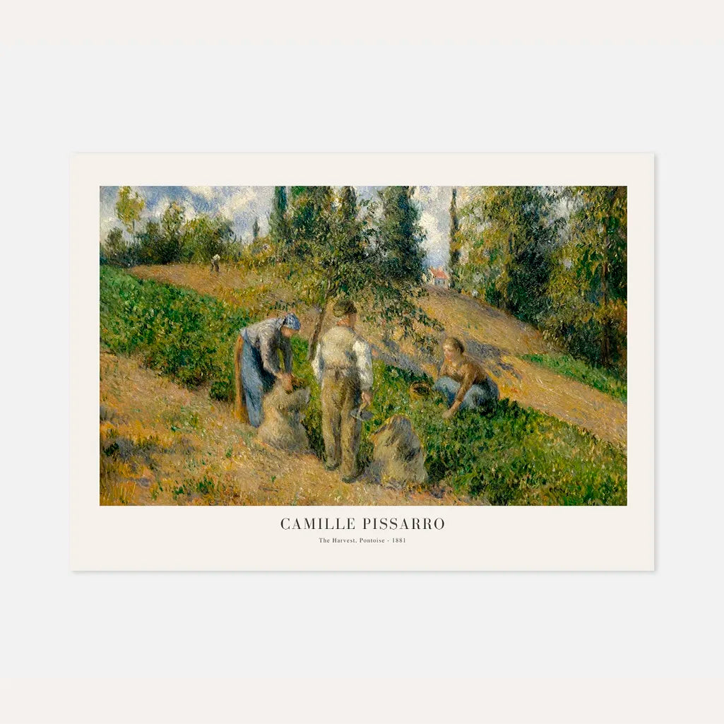 Camille Pissarro – La Récolte, Pontoise Affiche