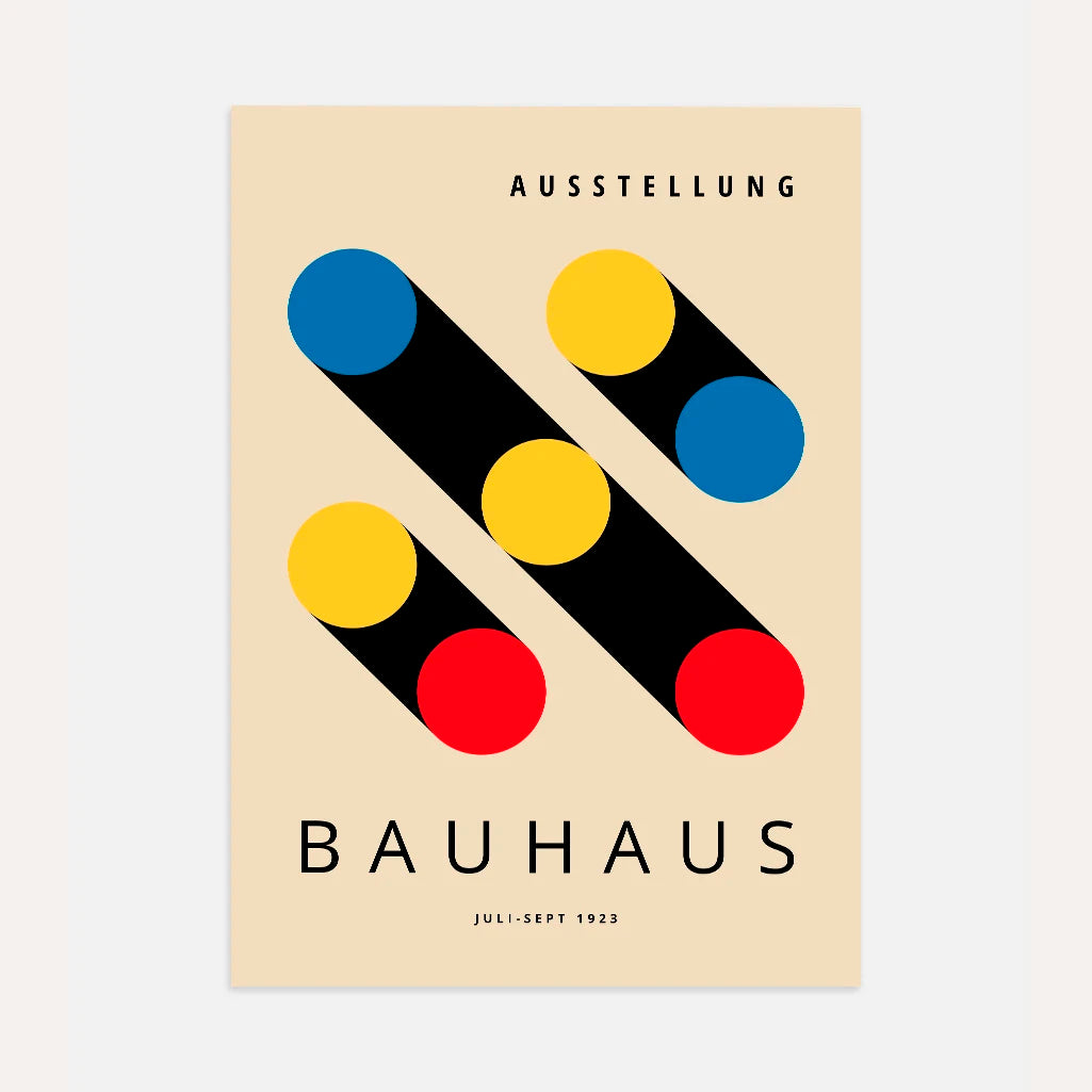 Bauhaus Ombre Cercles Affiche