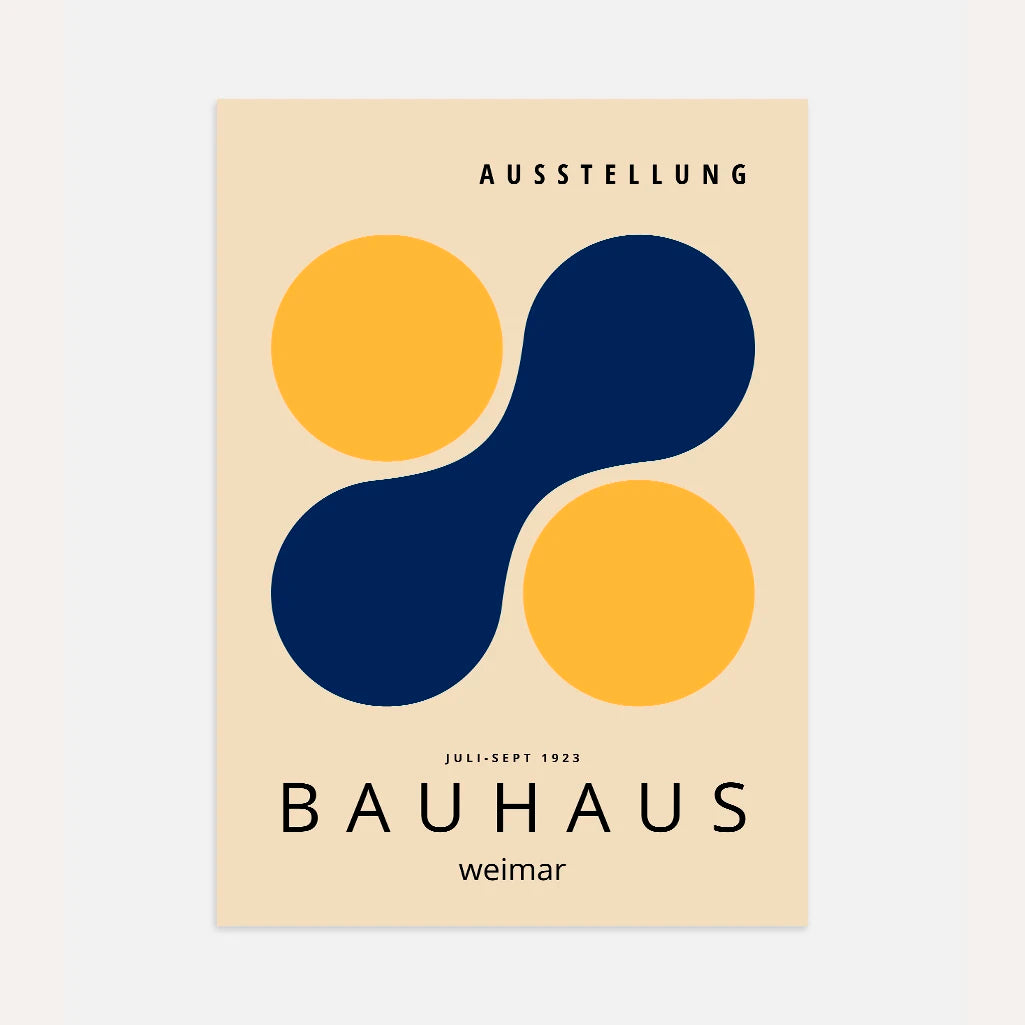 Bauhaus Cercles Jaunes Affiche
