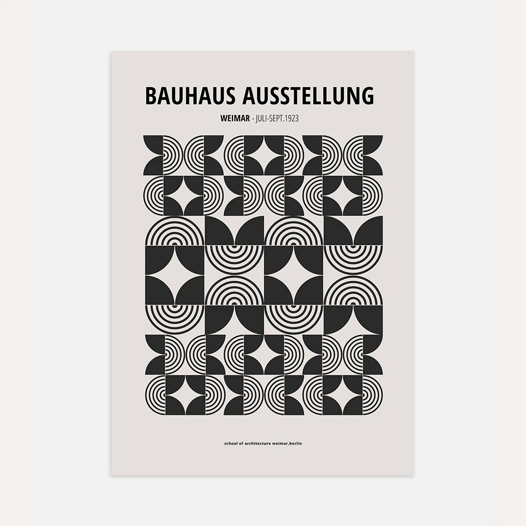 Affiche Bauhaus Détails Fins Géométriques