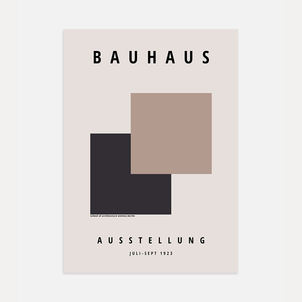 Poster Bauhaus Carré Géométrique