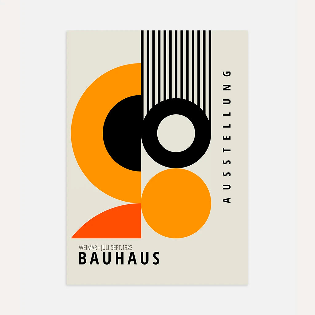 Affiche Bauhaus Formes Orange