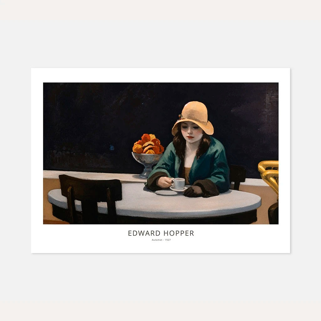 Edward Hopper Automat Horizontal Poster