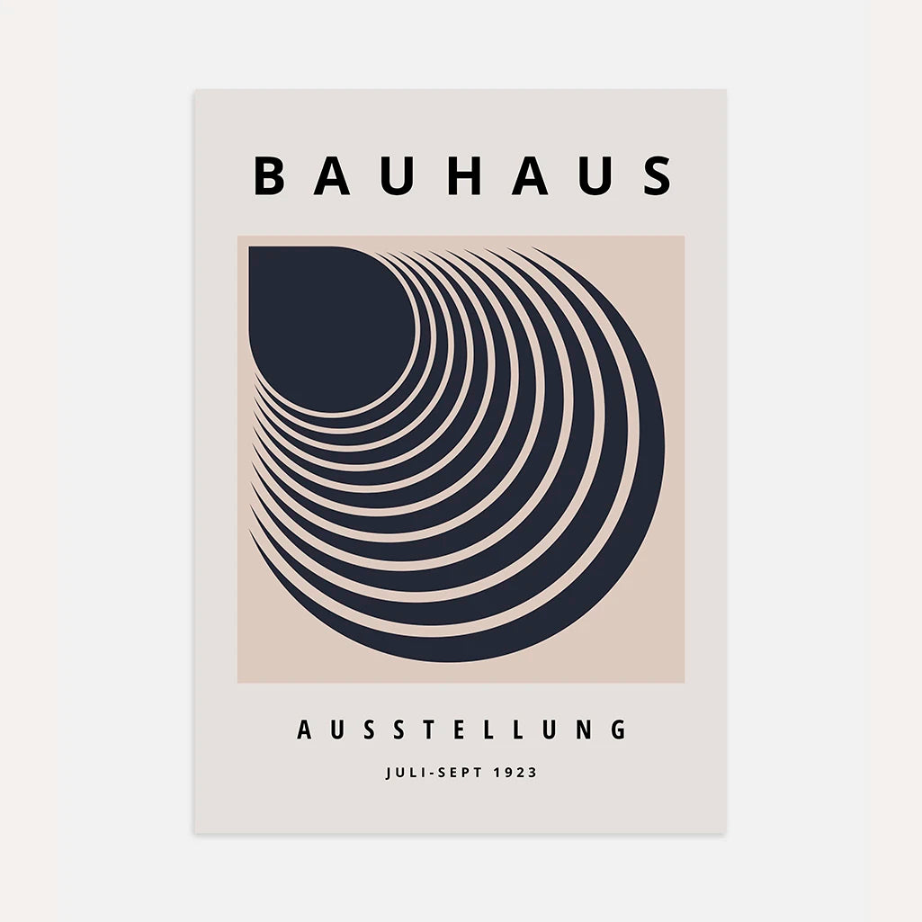 Bauhaus Geometric Illusion Poster