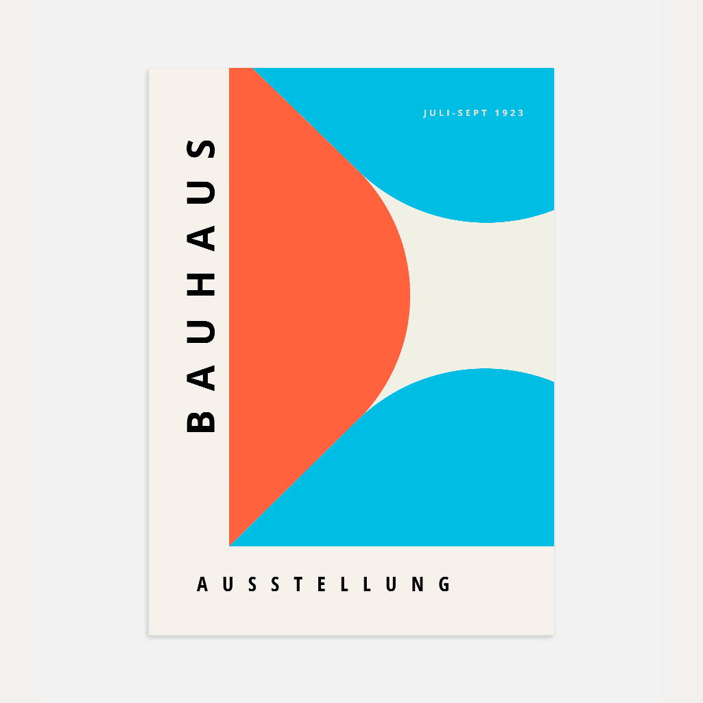 Bauhaus Bleu Rouge Affiche