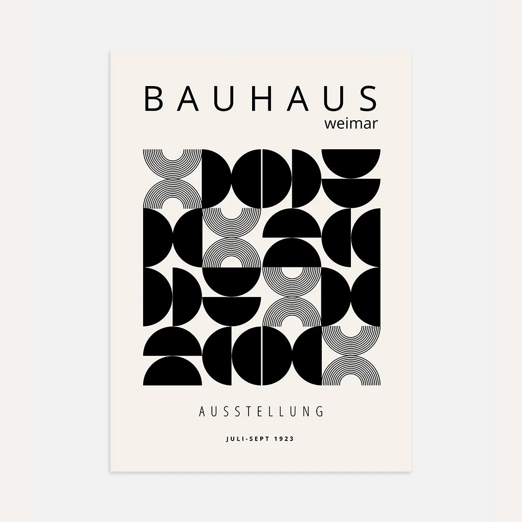 Affiche Bauhaus Hémisphères Géométriques