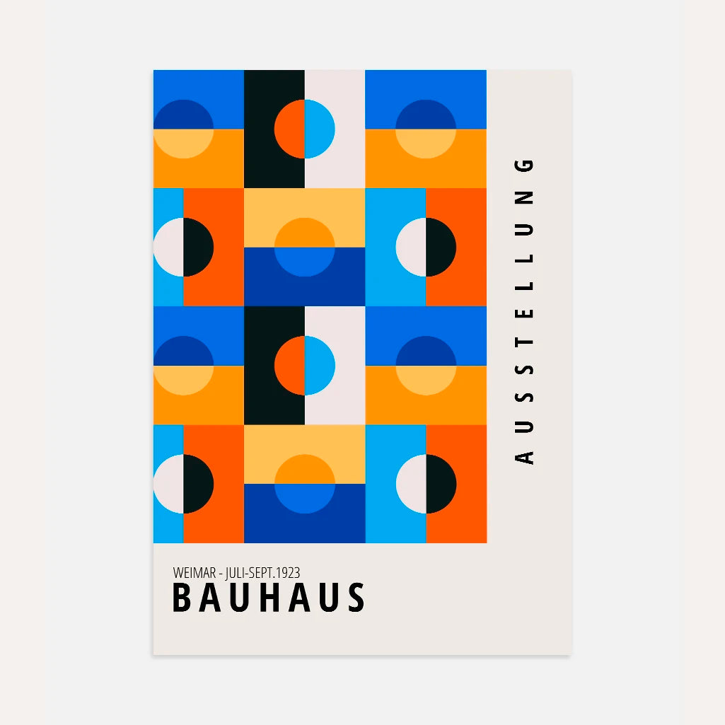 Bauhaus Color Harmony Geometry Poster