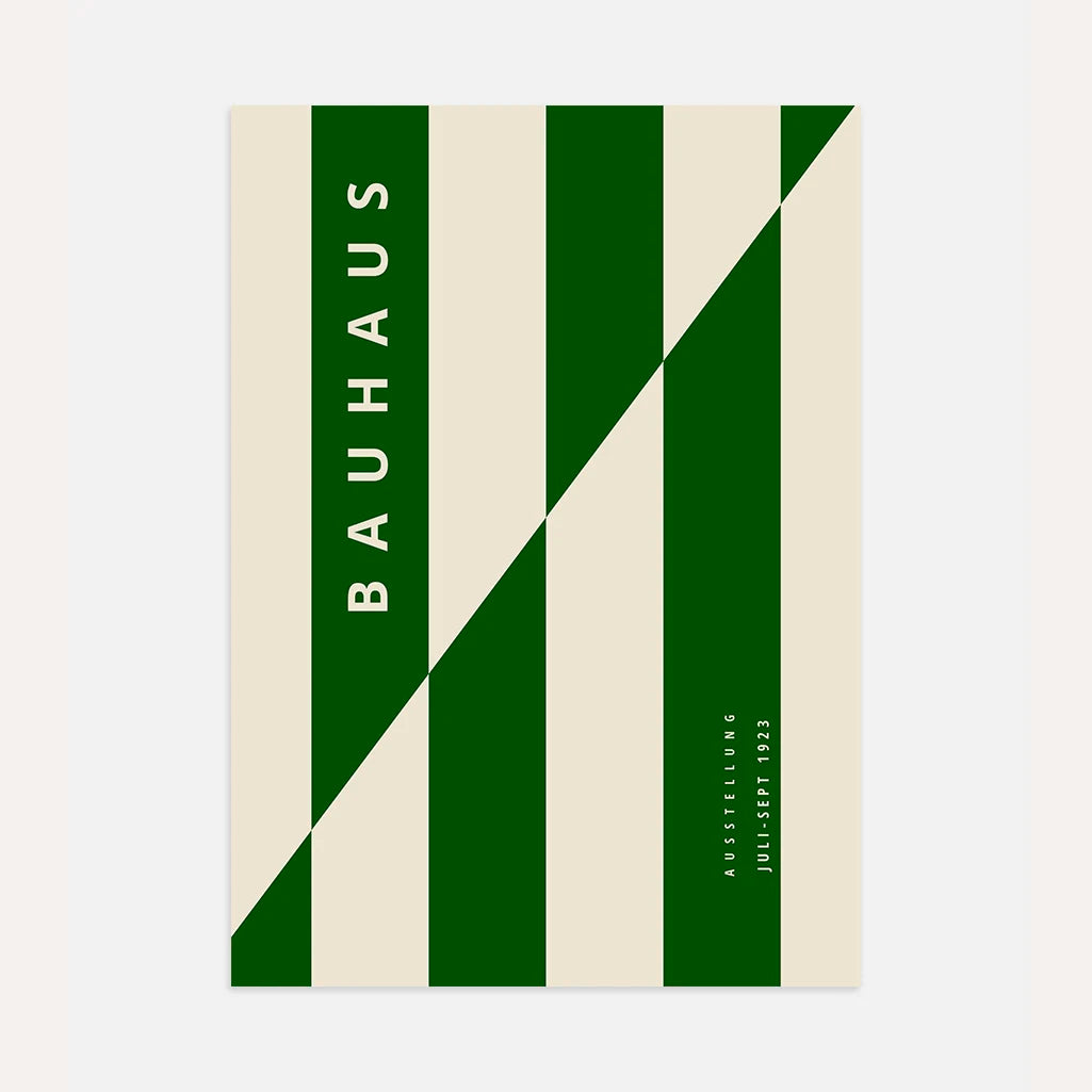 Bauhaus Green Modern Symmetry Poster