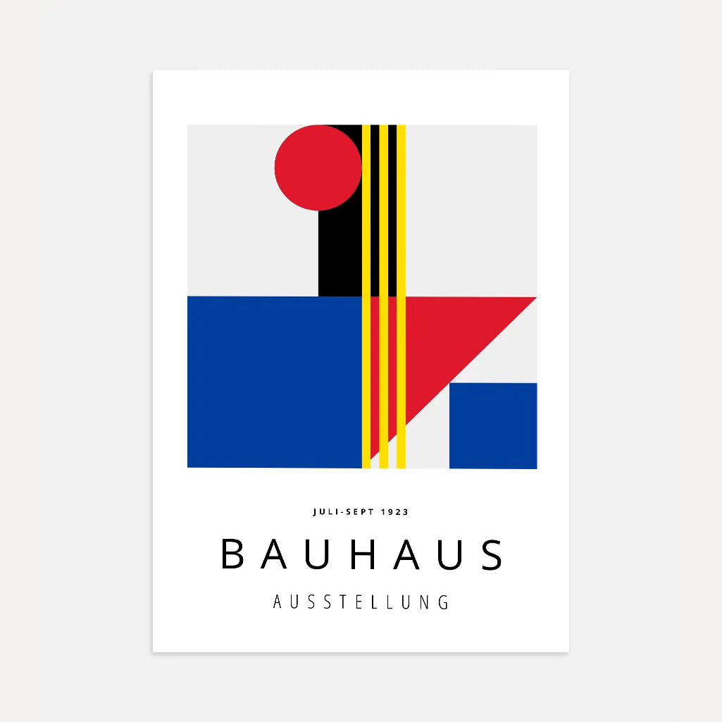 Bauhaus Modernist Color Composition Poster