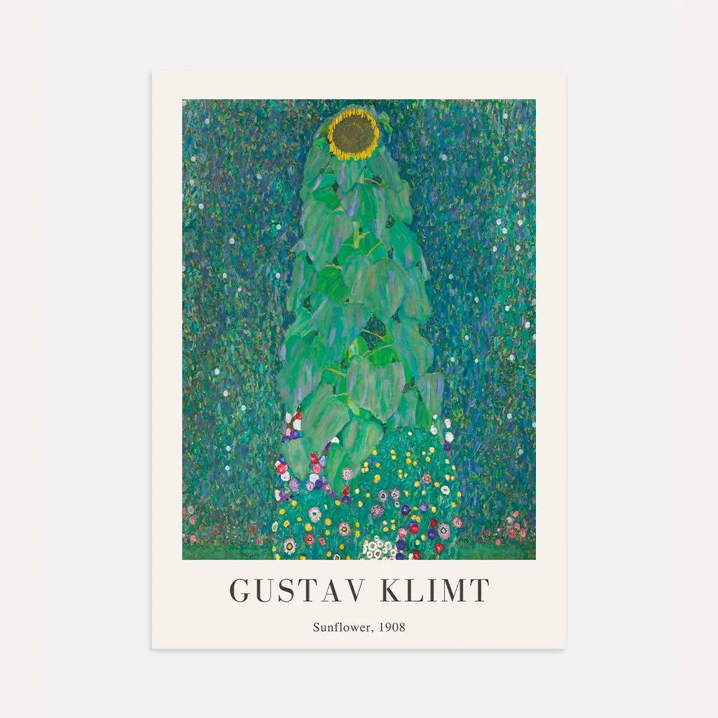 Klimt Sunflower Poster