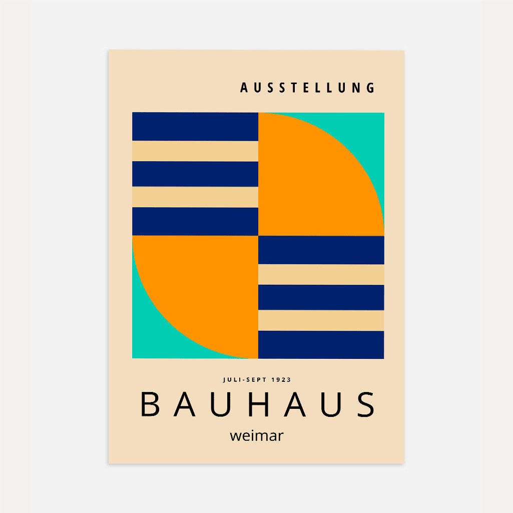 Affiche Bauhaus Turbine Géométrique