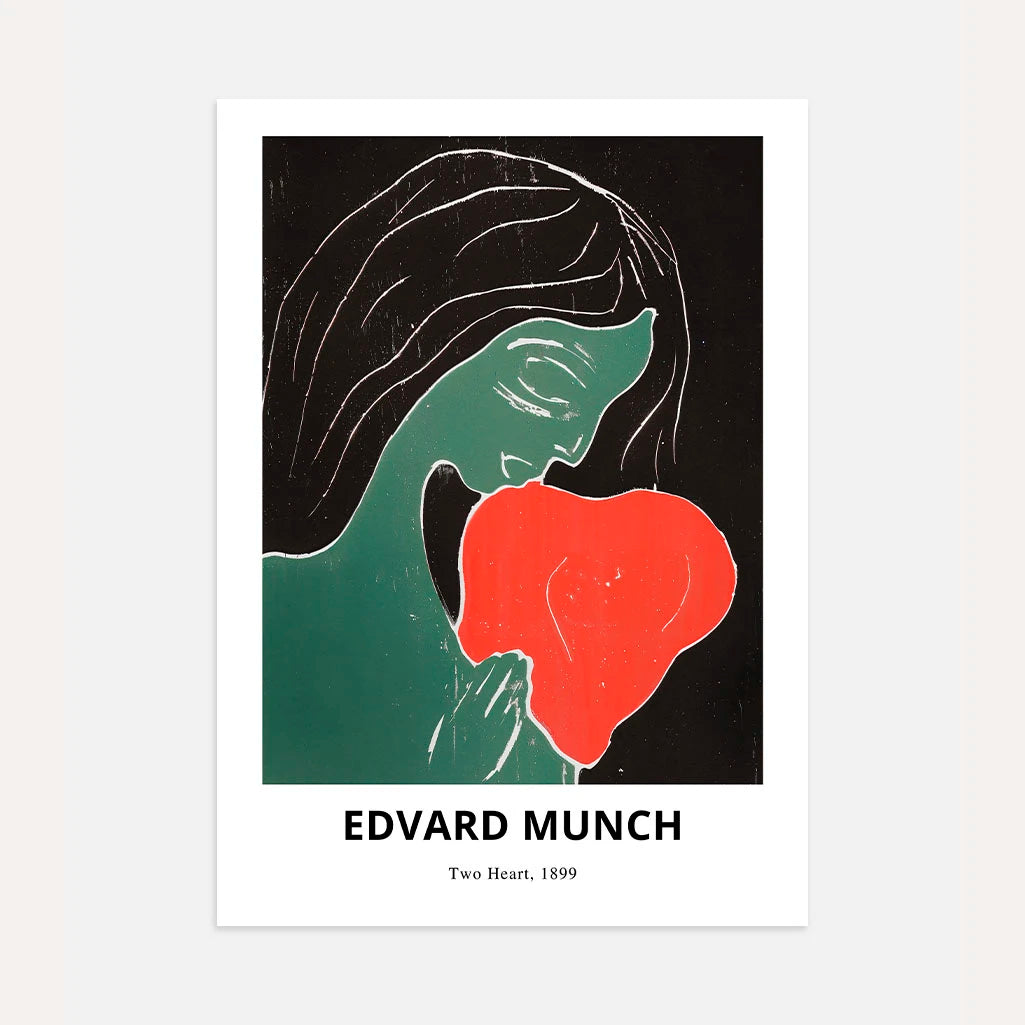 Edvard Munch Two Heart Poster