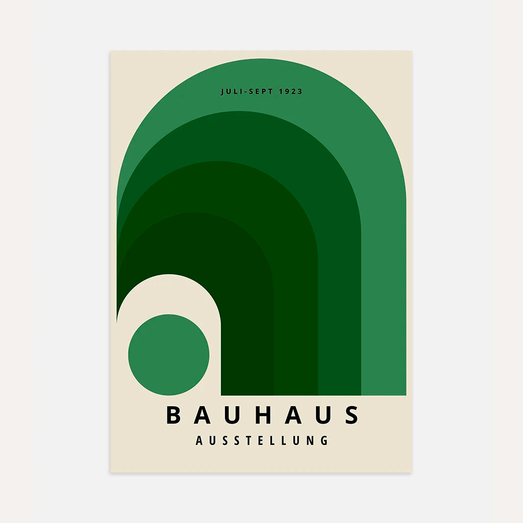 Affiche Bauhaus Arc-En-Ciel Vert