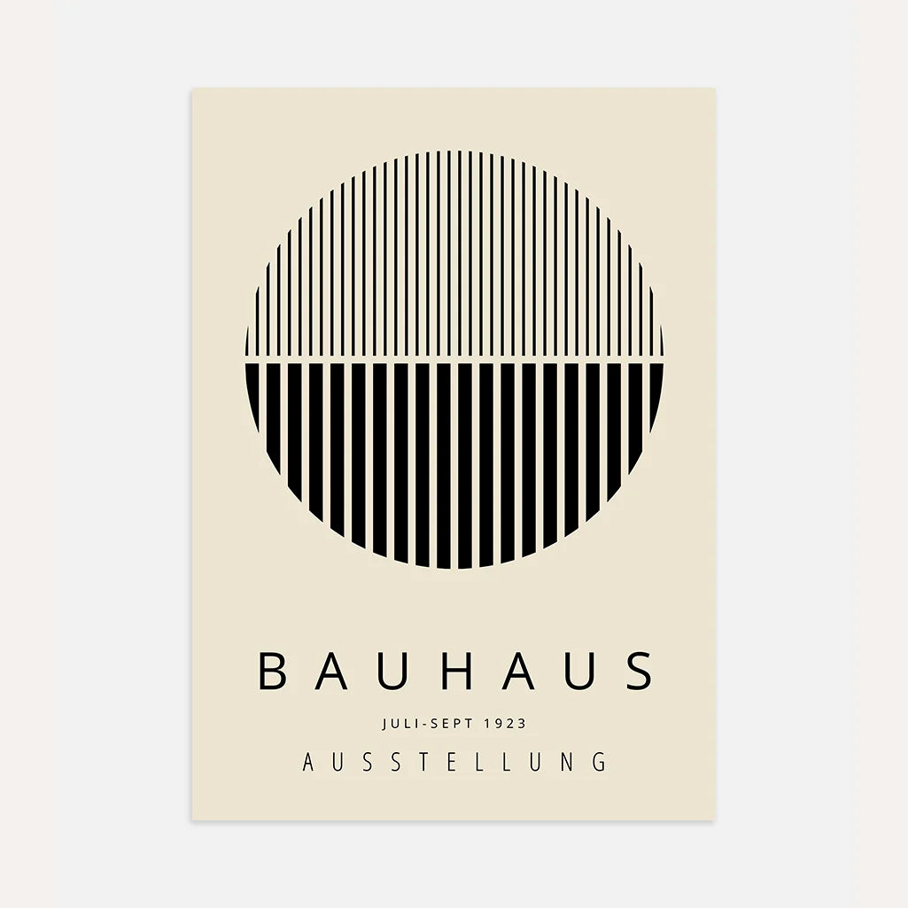 Affiche Bauhaus Cercle Rayé