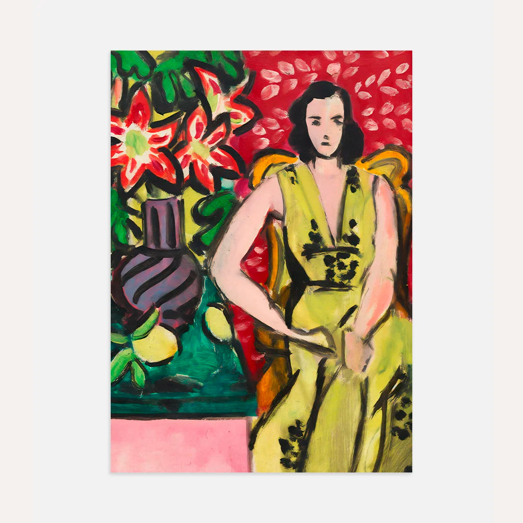 Henri Matisse Affiche – Femme assise aux amaryllis
