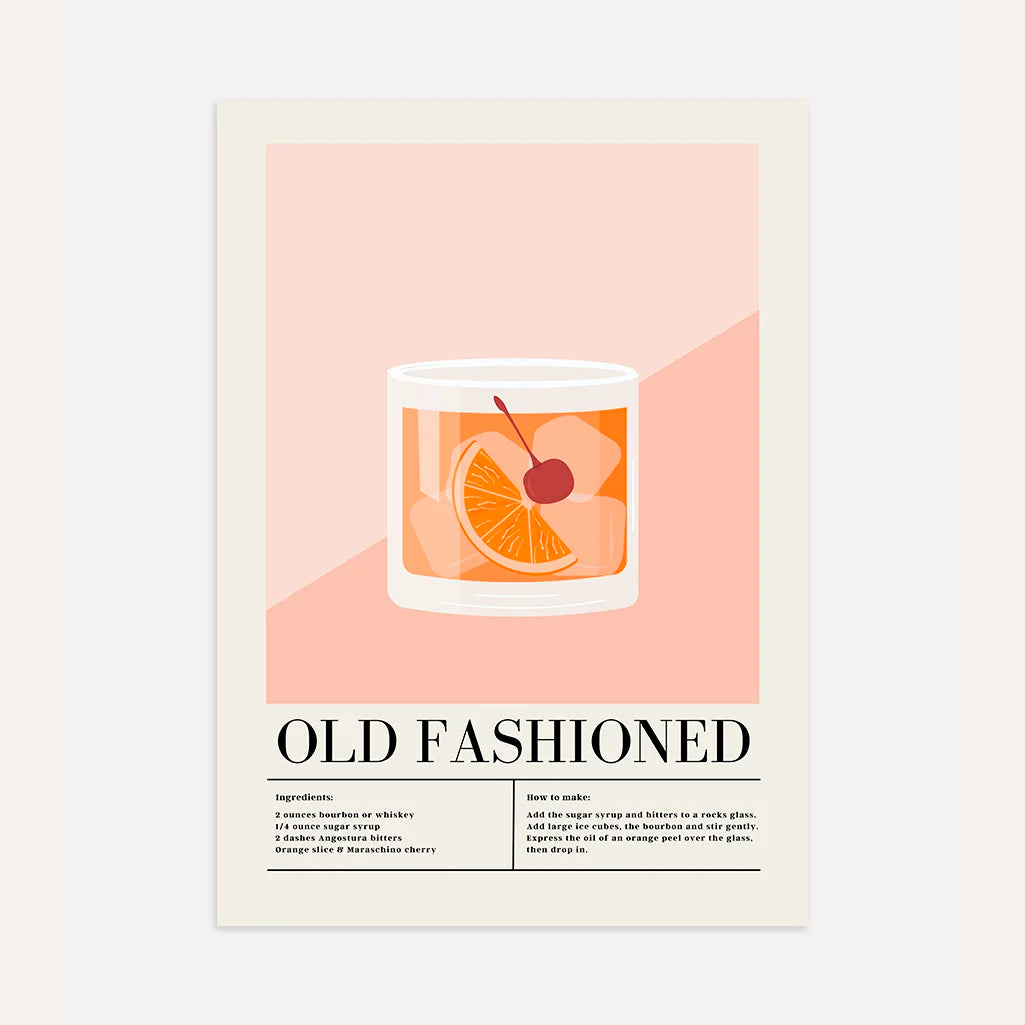 Affiche Cocktail Old Fashioned