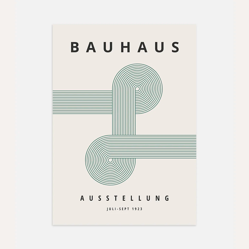Bauhaus Intersection De Lignes Vertes Affiche