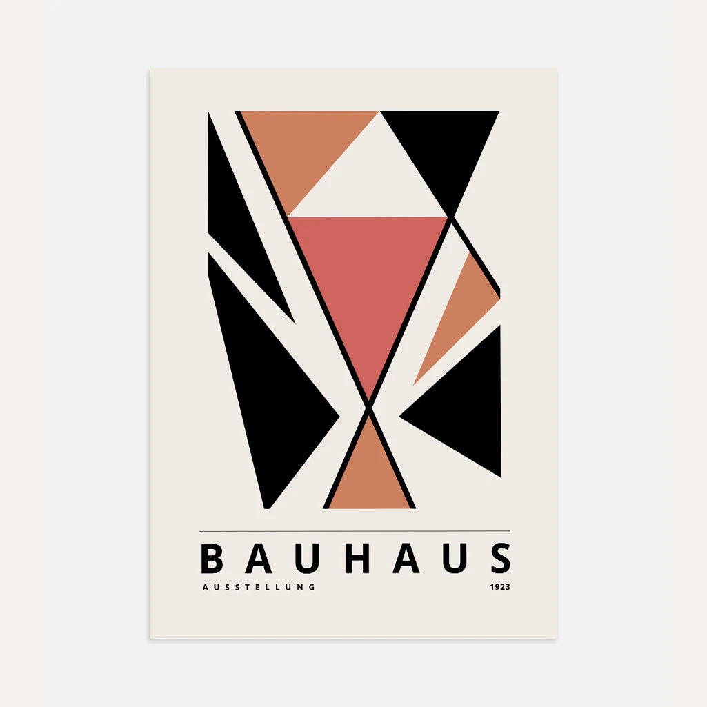 Bauhaus Sharp Triangle Geometry Poster