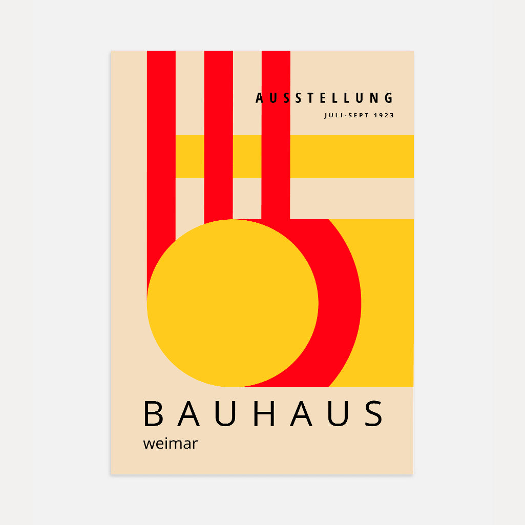 Bauhaus Rouge Jaune Affiche